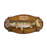 Maxbell 2xHanging Wooden Wood Simulated Fish Wall Ornaments DECORATION for Any Room