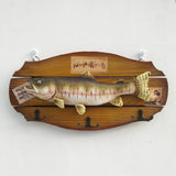 Maxbell 2xHanging Wooden Wood Simulated Fish Wall Ornaments DECORATION for Any Room