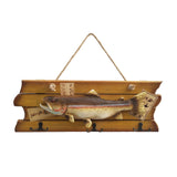 Maxbell 2xHanging Wooden Wood Simulated Fish Wall Ornaments DECORATION for Any Room