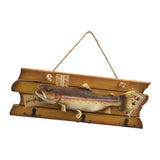 Maxbell 2xHanging Wooden Wood Simulated Fish Wall Ornaments DECORATION for Any Room