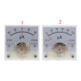 Maxbell 2xDC Ammeter Analog Panel Meter Amp Meter Current Gauge Pointer Type 50uA