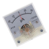 Maxbell 2xDC Ammeter Analog Panel Meter Amp Meter Current Gauge Pointer Type 50uA