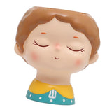 Maxbell 3x Resin Succulent Container Plant Pot Figurine Photo Props Decor