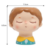 Maxbell 3x Resin Succulent Container Plant Pot Figurine Photo Props Decor