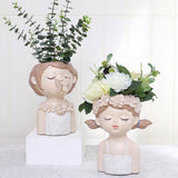 3xSucculent Plant Pot Girl Flower Planter Flowerpot Home Garden Pot Style02