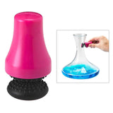 Maxbell Silicone Brush Cleaner Magneitc Glass Spot Bottle Vase Scrubber Rose Red