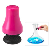 Maxbell Silicone Brush Cleaner Magneitc Glass Spot Bottle Vase Scrubber Rose Red