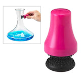 Maxbell Silicone Brush Cleaner Magneitc Glass Spot Bottle Vase Scrubber Rose Red