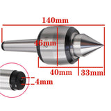 Accuracy Revolving Live Milling Center Drill Bit Lathe Machine Tool MK2