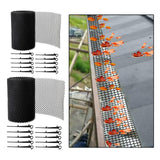 Black Gutter Mesh Debris Protector Moss Leaf Guard Gutters Cover 15CMx6M