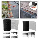 Black Gutter Mesh Debris Protector Moss Leaf Guard Gutters Cover 15CMx6M