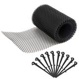 Black Gutter Mesh Debris Protector Moss Leaf Guard Gutters Cover 15CMx6M