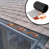 Black Gutter Mesh Debris Protector Moss Leaf Guard Gutters Cover 15CMx6M