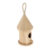 Maxbell Wooden Bird House for Outside,Bird Nesting Box,Unfinished Paintable Style5
