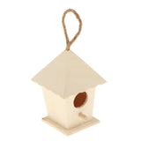 Maxbell Wooden Bird House for Outside,Bird Nesting Box,Unfinished Paintable Style7