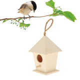 Maxbell Wooden Bird House for Outside,Bird Nesting Box,Unfinished Paintable Style7