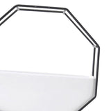 Maxbell 2x Tabletop Ceramic Indoor Plant Pot on Octagonal Rack Succulent Planter