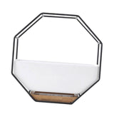 Maxbell 2x Tabletop Ceramic Indoor Plant Pot on Octagonal Rack Succulent Planter