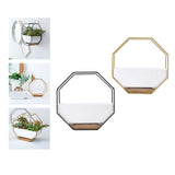 Maxbell 2x Tabletop Ceramic Indoor Plant Pot on Octagonal Rack Succulent Planter