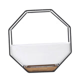 Maxbell 2x Tabletop Ceramic Indoor Plant Pot on Octagonal Rack Succulent Planter