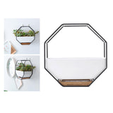 Maxbell 2x Tabletop Ceramic Indoor Plant Pot on Octagonal Rack Succulent Planter