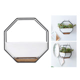 Maxbell 2x Tabletop Ceramic Indoor Plant Pot on Octagonal Rack Succulent Planter