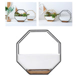 Maxbell 2x Tabletop Ceramic Indoor Plant Pot on Octagonal Rack Succulent Planter