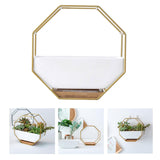 Maxbell 2x Tabletop Ceramic Indoor Plant Pot on Octagonal Rack Succulent Planter