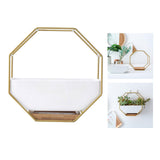 Maxbell 2x Tabletop Ceramic Indoor Plant Pot on Octagonal Rack Succulent Planter