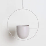 Maxbell 2 Pieces Metal Hanging Planter Pot Indoor Outdoor Flower Pot Plant Holder