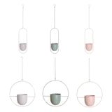 Maxbell 2 Pieces Metal Hanging Planter Pot Indoor Outdoor Flower Pot Plant Holder