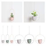 Maxbell 2 Pieces Metal Hanging Planter Pot Indoor Outdoor Flower Pot Plant Holder