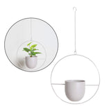 Maxbell 2 Pieces Metal Hanging Planter Pot Indoor Outdoor Flower Pot Plant Holder