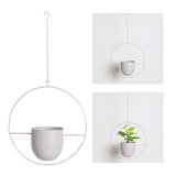 Maxbell 2 Pieces Metal Hanging Planter Pot Indoor Outdoor Flower Pot Plant Holder