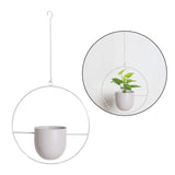 Maxbell 2 Pieces Metal Hanging Planter Pot Indoor Outdoor Flower Pot Plant Holder
