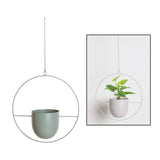 Maxbell 2 Pieces Metal Hanging Planter Pot Indoor Outdoor Flower Pot Plant Holder