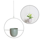 Maxbell 2 Pieces Metal Hanging Planter Pot Indoor Outdoor Flower Pot Plant Holder