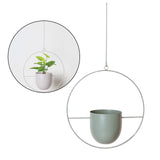 Maxbell 2 Pieces Metal Hanging Planter Pot Indoor Outdoor Flower Pot Plant Holder