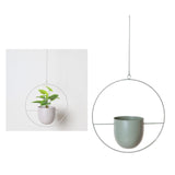 Maxbell 2 Pieces Metal Hanging Planter Pot Indoor Outdoor Flower Pot Plant Holder