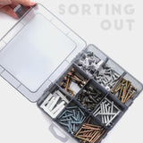 Maxbell Plastic Screws Storage Box Multi-grid Hardware Box Storage  9 Grids L