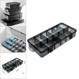 Maxbell Plastic Screws Storage Box Multi-grid Hardware Box Storage  12 GrIds S