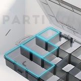 Maxbell Plastic Screws Storage Box Multi-grid Hardware Box Storage  12 GrIds L