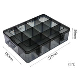 Maxbell Plastic Screws Storage Box Multi-grid Hardware Box Storage  12 GrIds L