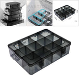Maxbell Plastic Screws Storage Box Multi-grid Hardware Box Storage  12 GrIds L