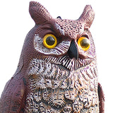 Maxbell 2pcs Fake Owl Outdoor Pest Bird Squirrels Pest Repellent for Keep Birds Away