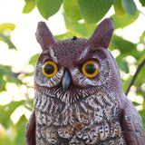 Maxbell 2pcs Fake Owl Outdoor Pest Bird Squirrels Pest Repellent for Keep Birds Away