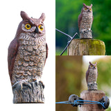 Maxbell 2pcs Fake Owl Outdoor Pest Bird Squirrels Pest Repellent for Keep Birds Away