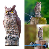 Maxbell 2x Fake Owl Outdoor Pest Bird Squirrels Pest Repellent for Keep Birds Away
