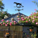Maxbell 2pcs Weather Vane Black Hound for Practical Farm Home Outdoor Garden Crafts