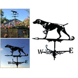 Maxbell 2pcs Weather Vane Black Hound for Practical Farm Home Outdoor Garden Crafts